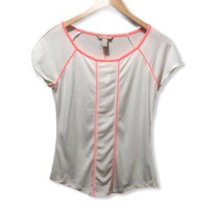 {Banana Republic} NWT Pink Trim Crepe Top